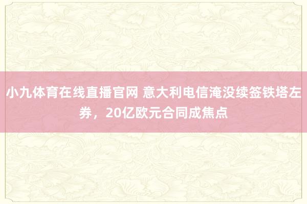 小九体育在线直播官网 意大利电信淹没续签铁塔左券，20亿欧元合同成焦点