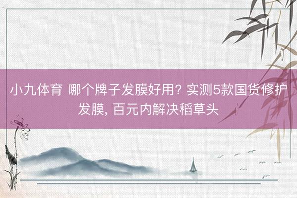 小九体育 哪个牌子发膜好用? 实测5款国货修护发膜， 百元内解决稻草头