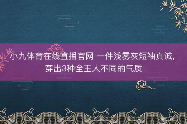 小九体育在线直播官网 一件浅雾灰短袖真诚， 穿出3种全王人不同的气质