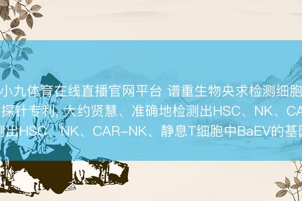 小九体育在线直播官网平台 谱重生物央求检测细胞中BaEV基因引物和探针专利， 大约贤慧、准确地检测出HSC、NK、CAR-NK、静息T细胞中BaEV的基因残留