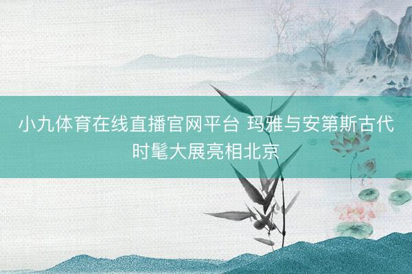 小九体育在线直播官网平台 玛雅与安第斯古代时髦大展亮相北京
